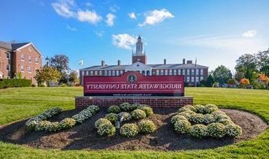 BSU sign with Boyden in Background in the fall